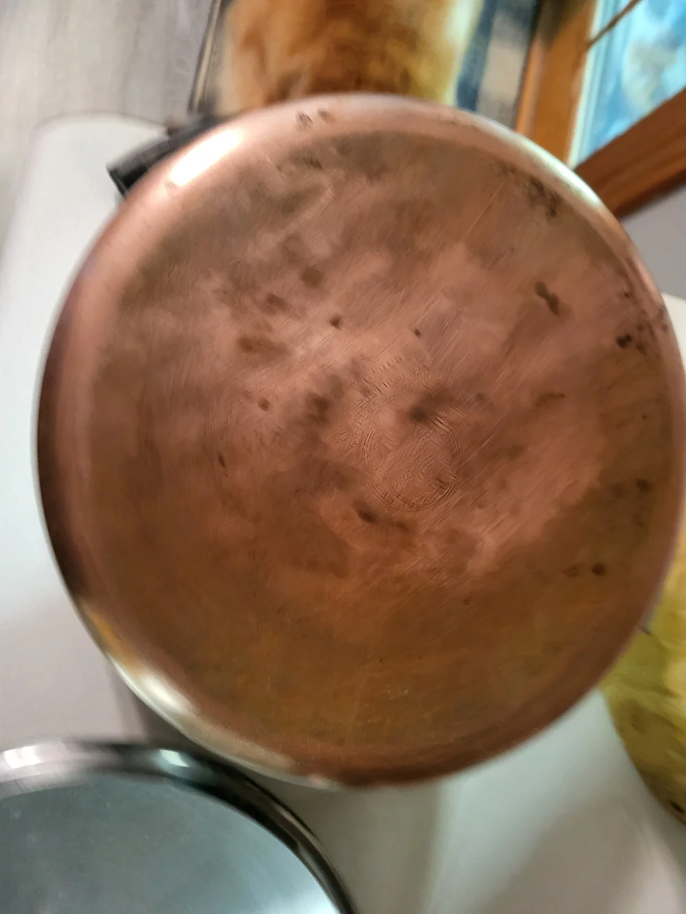 Vintage 1801 Revere Ware 6 Qt. Copper Bottom Stock Pot Pan Domed Lid Stainless